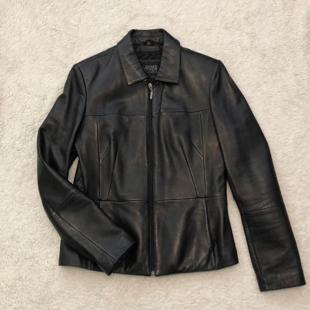 Lamb skin leather jacket